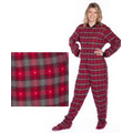 Double Brushed Flannel Plaids Pajamas (Red/Black/Gray) (Hearts)